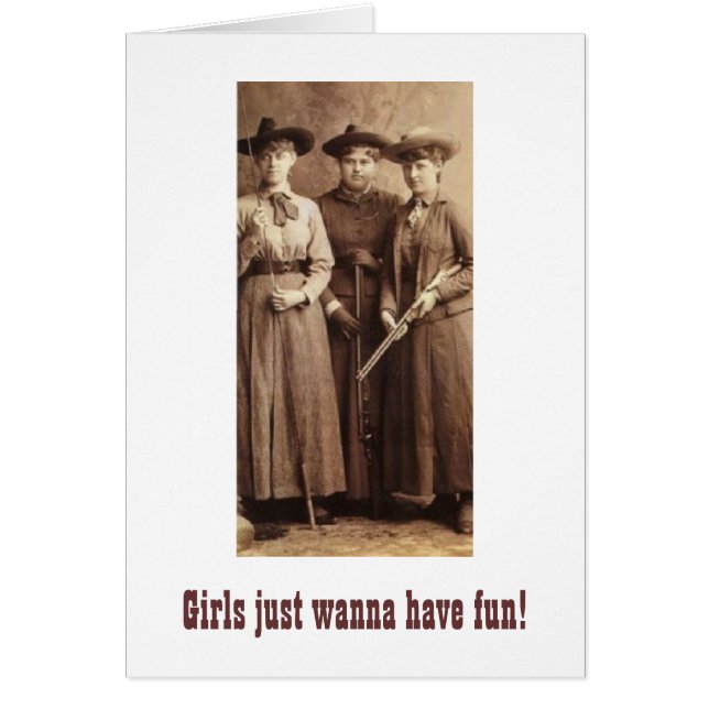 Vintage Cowgirls wollen gerade, um Spaß zu haben, (Vorne)