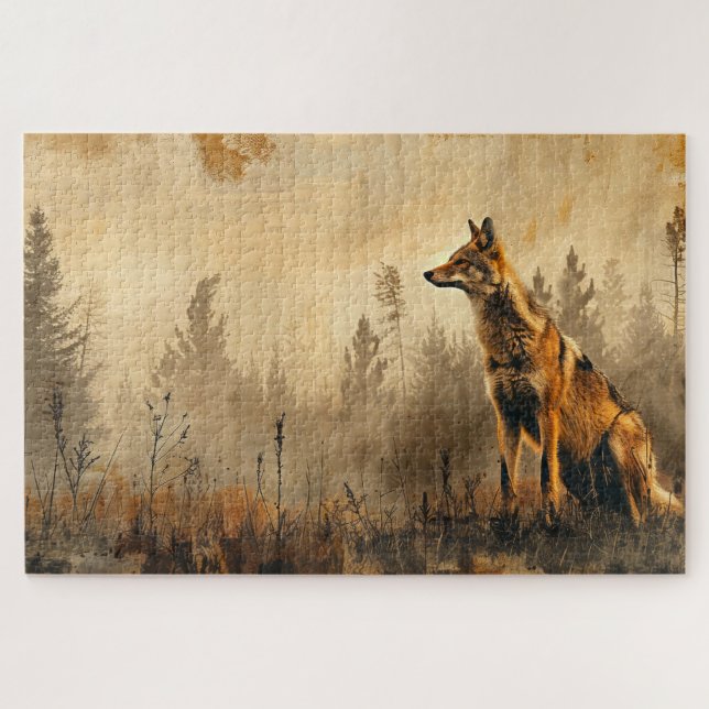 Vintage Coyote Herbstlandschaft 20x30 (Horizontal)
