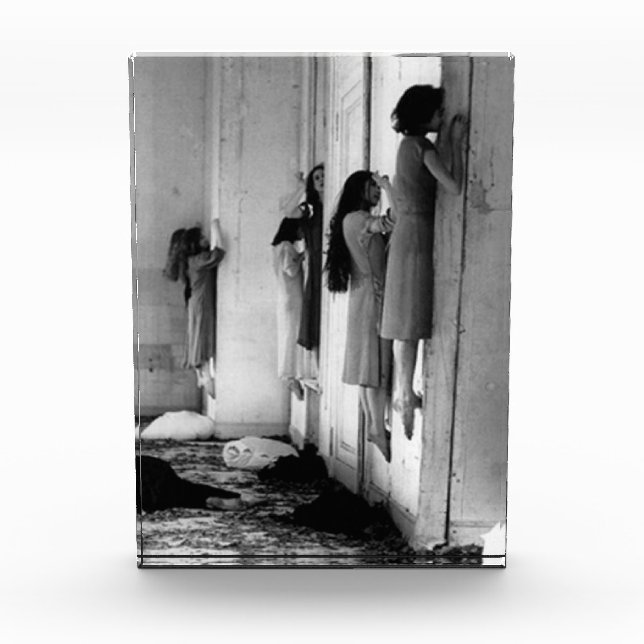 Vintage Creepie besessen Frauen Postkarte Fotoblock (Vorderseite)