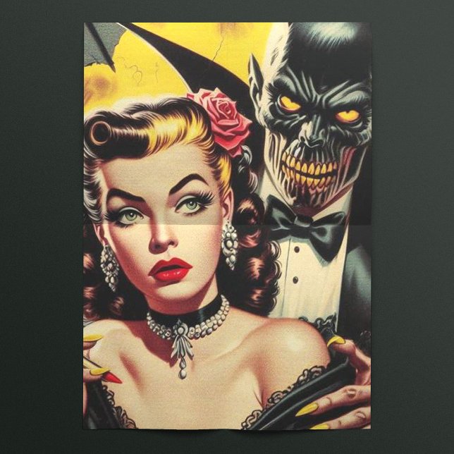 Vintage Creepy Girl Seidenpapier (Von Creator hochgeladen)