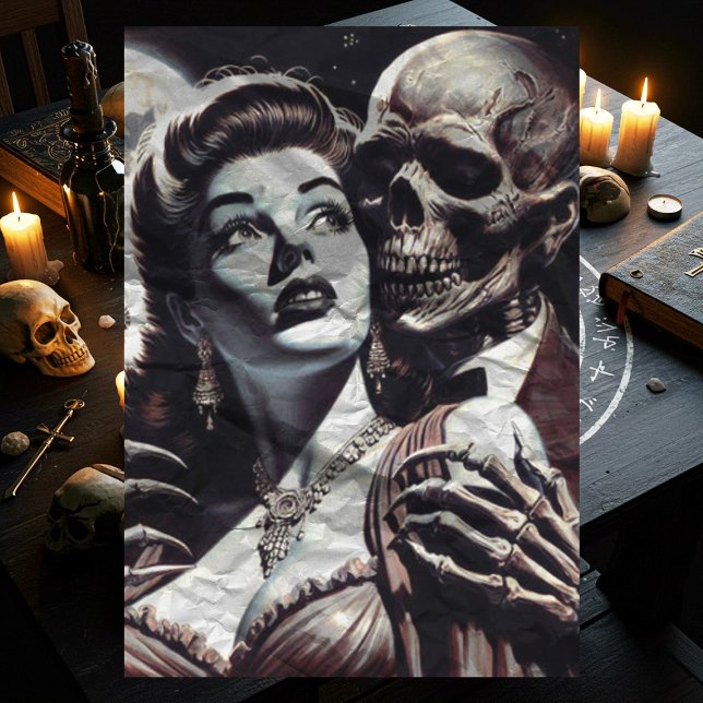 Vintage Creepy-Horror-Frau Seidenpapier (Von Creator hochgeladen)