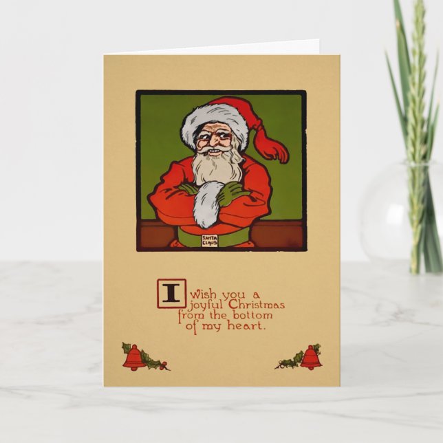 Vintage Creepy Weihnachtskarte Feiertagskarte (Vorderseite)