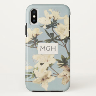 Vintage Creme Azalea Blume Monogramm Case-Mate iPhone Hülle