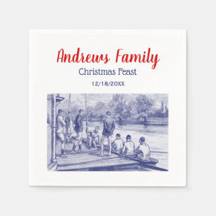 Vintage Crew Türme im Boot am Dock Serviette