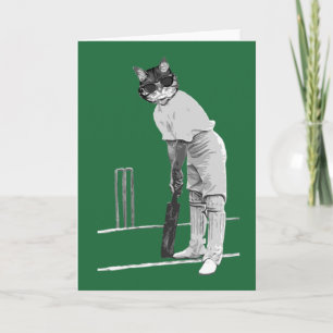 Vintage Crickekatze - individuell anpassbare Karte