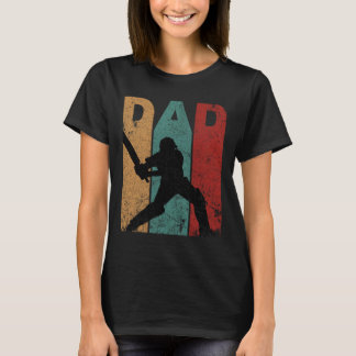 Vintage Cricket Dad Fathers Day Gift Ideas Cricket T-Shirt