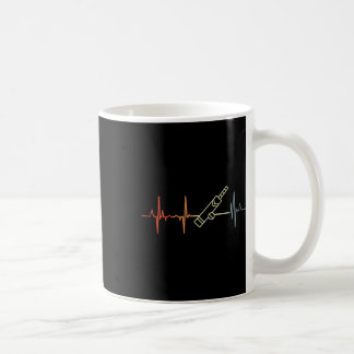 Vintage Cricket Herzschlag Cricket Spieler Herzfre Kaffeetasse