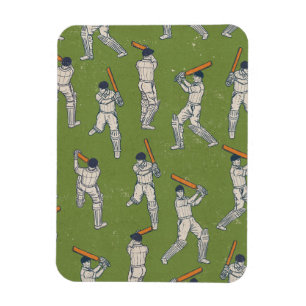 Vintage-Cricket-Muster Magnet