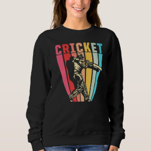 Vintage Cricket Player Retro Cricketheber Sweatshirt
