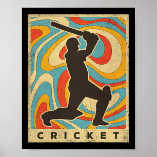 Vintage Cricket Sport Retro Plakat 1