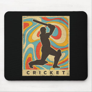 Vintage Cricket Sport Retro Poster 1 Mousepad
