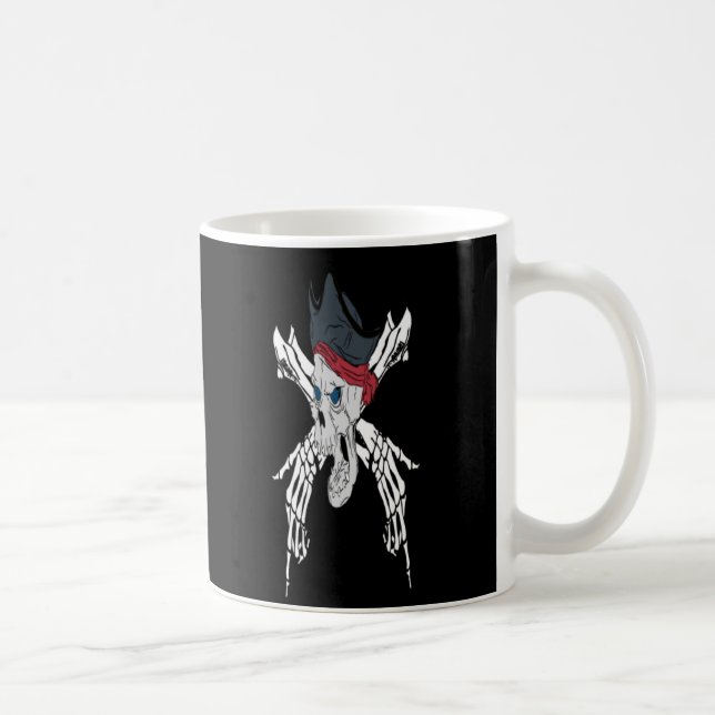 Vintage Crossbones Pirat  Kaffeetasse (Rechts)