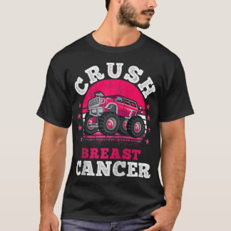 Vintage Crush Brustkrebs-Bewusstsein Pink Ribbon T-Shirt