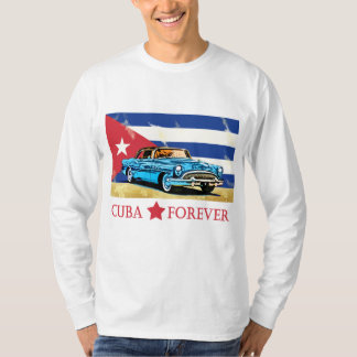Vintage Cuba Flag Classic Car T-Shirt