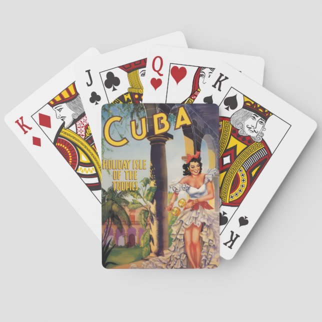 Vintage Cuban Tourist Commission Tropics Travel Spielkarten (Rückseite)