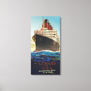VINTAGE CUNARD AQUITANIA REISE LEINWANDDRUCK