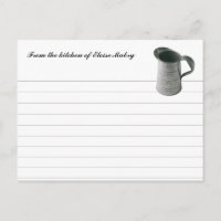 Vintage Cup-Personalisierte Rezept-Karten