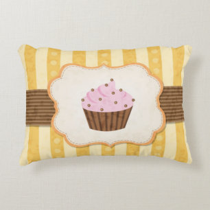 Vintage-Cupcake-Hintergrund Zierkissen