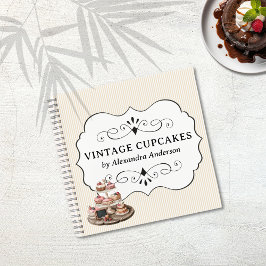 Vintage Cupcakes Rezeptorin Notizbuch