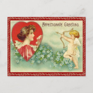 Vintage Cupidos Pfeil Postkarte