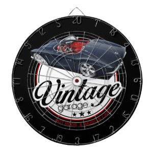 Vintage Custom Car Garage Dartscheibe