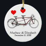 Vintage Cute Tandem Bicycle Custom Wedding Keramik Ornament<br><div class="desc">Vintage Niedliche Tandem Bicycle Custom Wedding Weihnachtsschmuck</div>