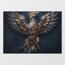 Vintage Cyber-Phoenix: Gealtertes Gold & Neon-Myth