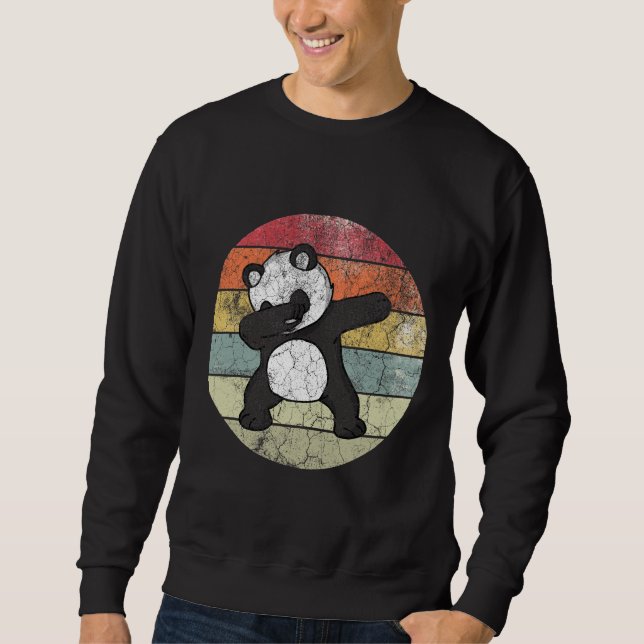 Vintage Dabbing Panda   Sweatshirt (Vorderseite)