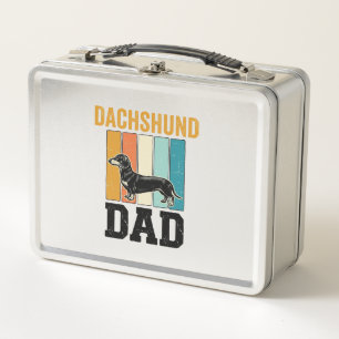 Vintage-Dachshund-Vater-Hundefan-Vector-Design_1 Metall Brotdose