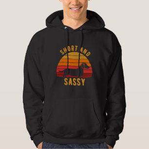 Vintage Dackel Funny Weiner Dog Kurz Sassy Hoodie