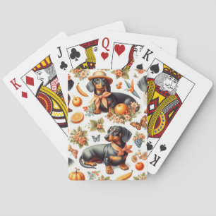 Vintage Dackel nahtlos Spielkarten