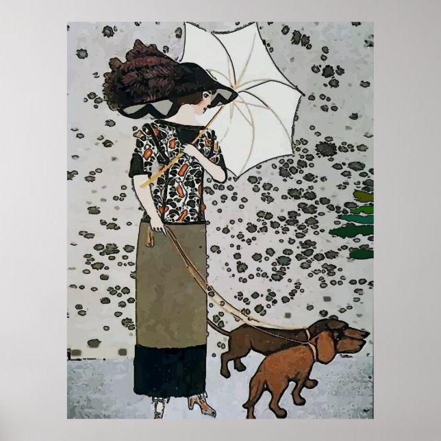 Vintage Dackel Poster (Vorne)