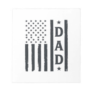 Vintage Dad Amerikanische Flagge Vektor Design_1 Notizblock