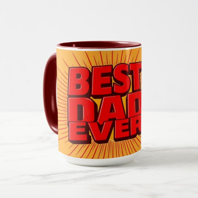 Vintage Dad Coffee Mug | Customizable Tasse (Vorderseite Links)