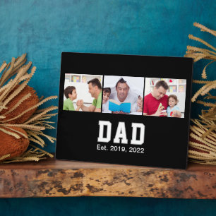 Vintage Dad Established Geschenk Text 3 Foto  Fotoplatte