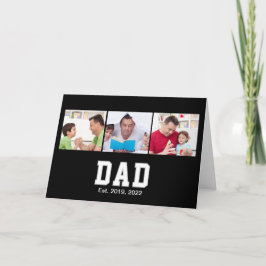 Vintage Dad Established Geschenk Text 3 Foto  Karte