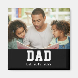 Vintage Dad Established Gift Photo Magnet