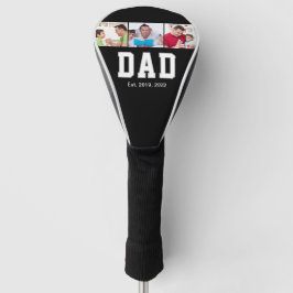 Vintage Dad Established Gift Text 3 Photo  Golf Headcover