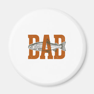 Vintage Dad Fishing Vector-Shirt-Design_1 Magnet