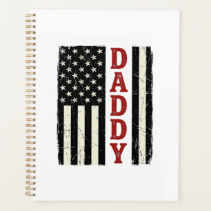 Vintage Daddy American Flag Shirt Design_1 Planer