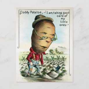 Vintage Daddy Kartoffel Postkarte