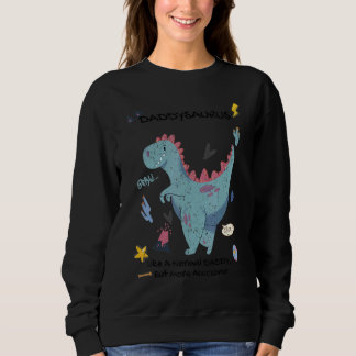 Vintage Daddysaurus Awesome Daddy Daddy Dinosaur Sweatshirt