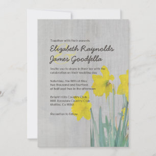 Vintage Daffealien Hochzeitseinladungen Einladung