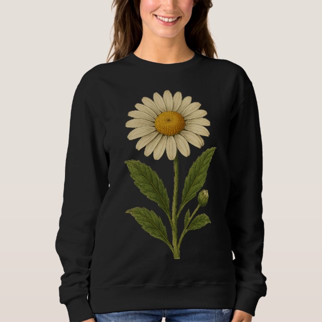 Vintage Daisy Basic sweatshirt (Vorderseite)