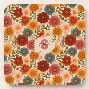 Vintage-Daisy-Blumenmuster Getränkeuntersetzer