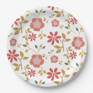Vintage-Daisy-Blumenmuster Pappteller