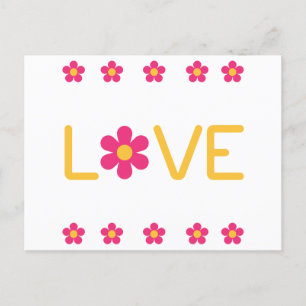 Vintage Daisy Love Postkarte