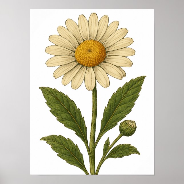 Vintage-Daisy-Plakat Poster (Vorne)