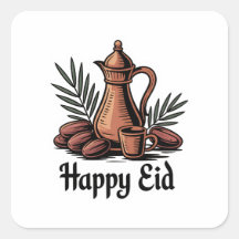 Vintage-Dallah-Arabischer-Kaffee-Eid-Aufkleber-Des