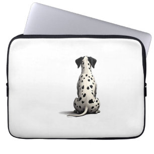 Vintage-Dalmatiner-Hund von hinten Illustration Mi Laptopschutzhülle